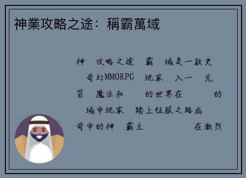 神業攻略之途：稱霸萬域